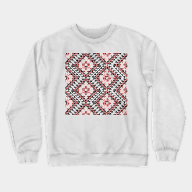 Ukranian Ornament Crewneck Sweatshirt by Olga Berlet